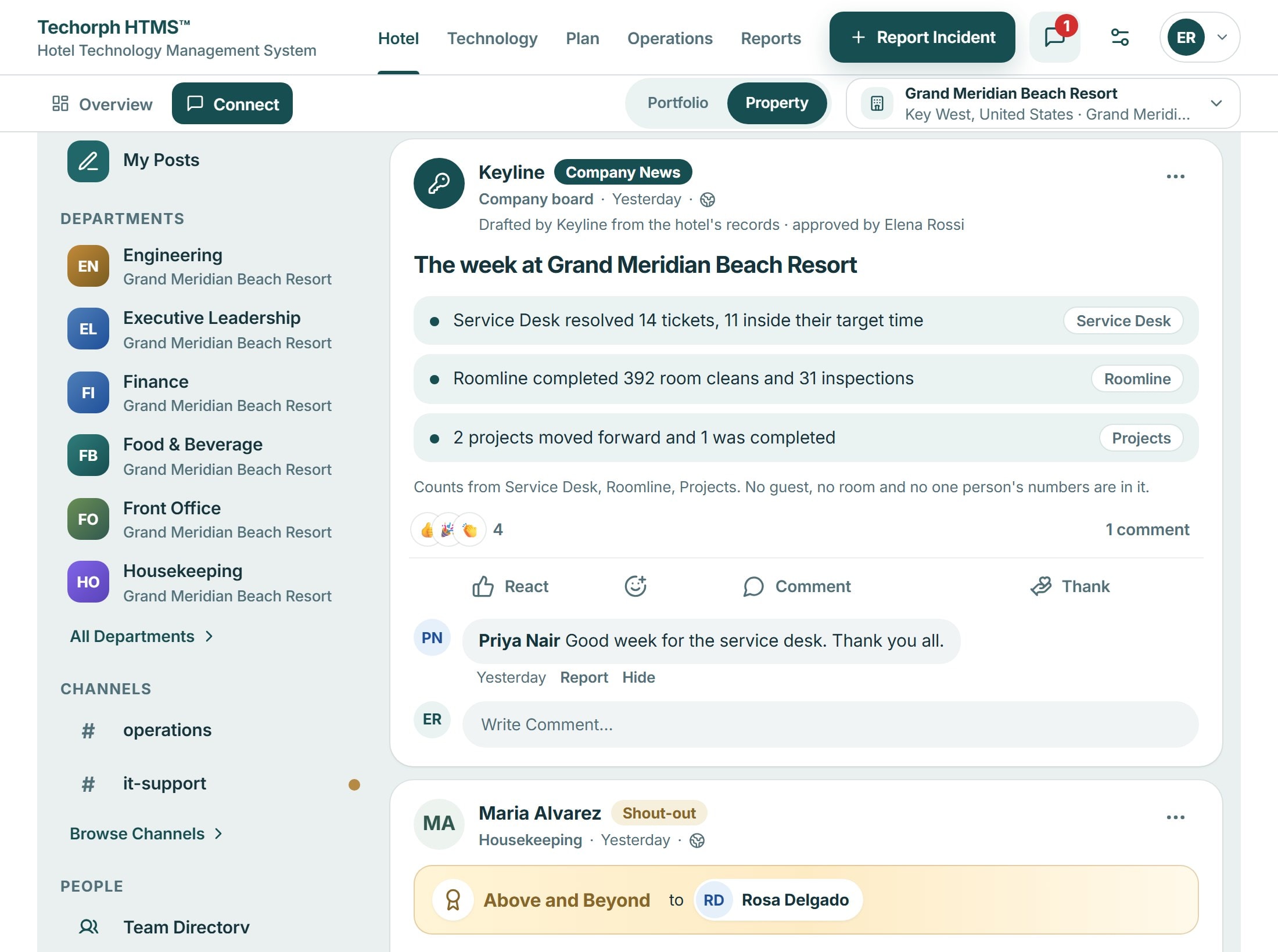 A company news post drafted by Keyline